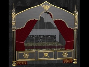 gothic canopy bed 3D Модель