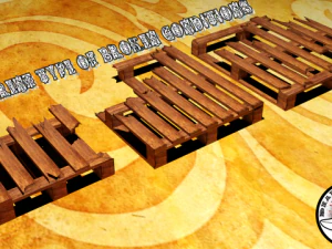 huge wooden pallet pack 3D Model