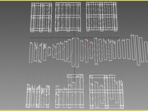 huge wooden pallet pack 3Dモデル