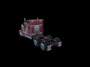 kenworth w900 semi truck lowpoly 3D 模型