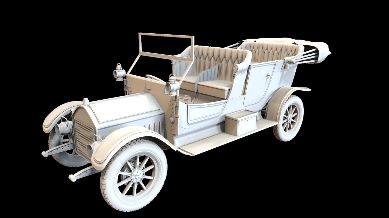 cadillac 1910 model 30 3D Model .c4d .max .obj .3ds .fbx .stl .blend 