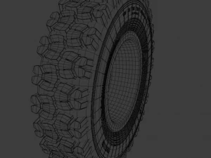 Wheels of old Soviet technology 3D Model
