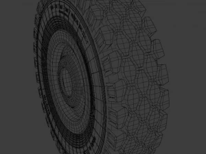 Wheels of old Soviet technology 3D Model