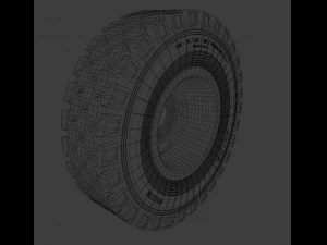 Wheels of old Soviet technology 3D Model