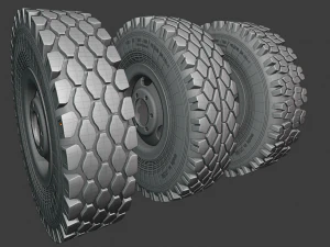 Колеса старой советской техники 3D Модель