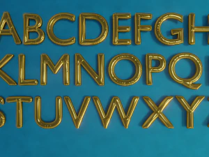 Balloons Alphabet 3D Model