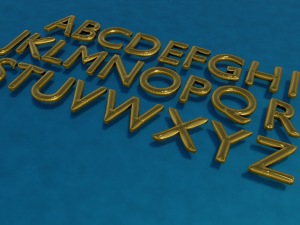 Balloons Alphabet Model 3D