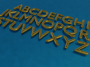 Balloons Alphabet 3D Model