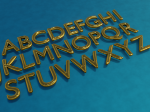 Balloons Alphabet Model 3D