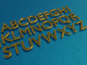 Balloons Alphabet 3D Model