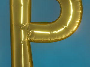 Balloons Alphabet Model 3D