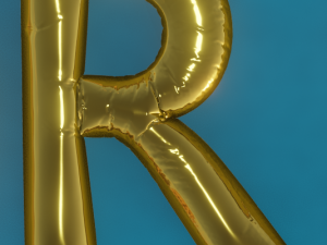 Balloons Alphabet Model 3D