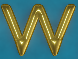 Balloons Alphabet Model 3D