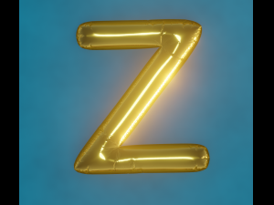 Balloons Alphabet Model 3D