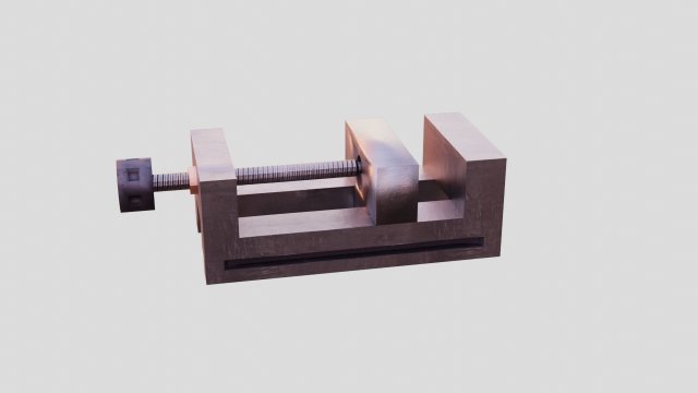 Machine vise Model 3D .c4d .max .obj .3ds .fbx .stl .blend 