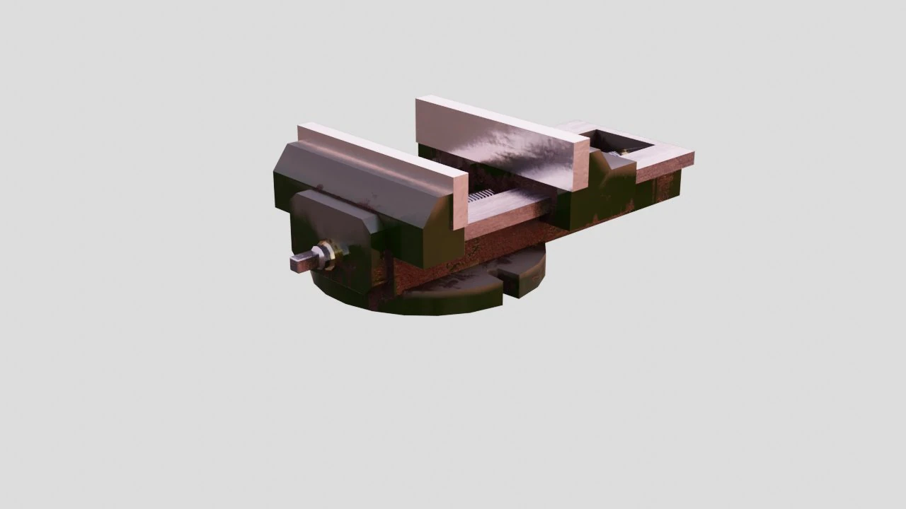 Machine vise 3D Model .c4d .max .obj .3ds .fbx .stl .blend 