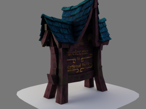 Welcome sign in Park 3D 模型