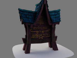 Welcome sign in Park 3D 模型