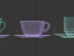 cups set 3D Model