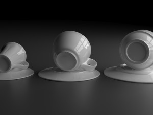 cups set 3D 模型