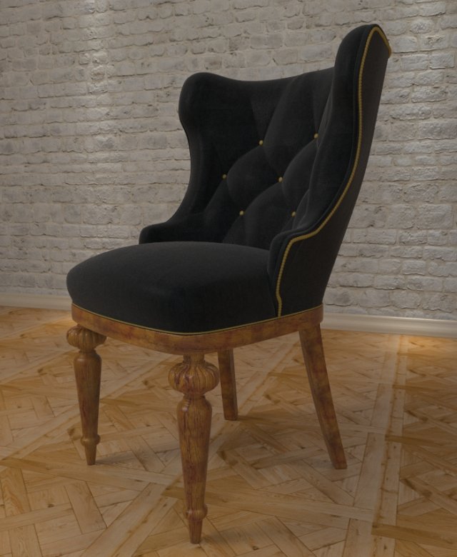 classic chair 3D 模型 .c4d .max .obj .3ds .fbx .stl .blend 