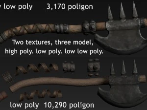 axe battle 3D Model
