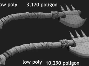 axe battle 3D Model