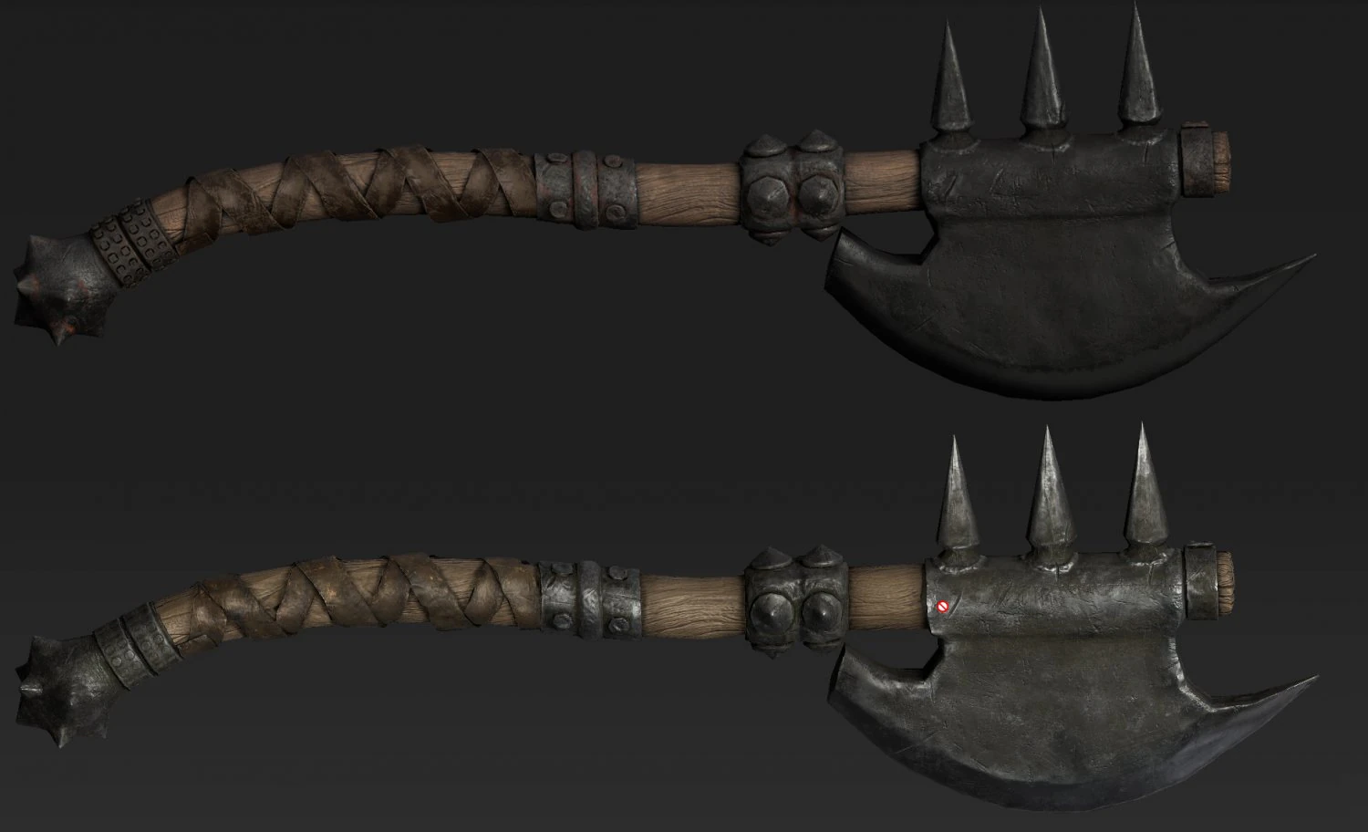 axe battle 3D Model .c4d .max .obj .3ds .fbx .stl .blend 