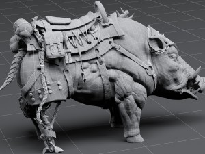 cybernetic boar 3D 模型