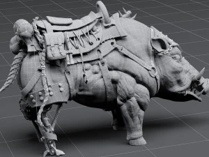 javali cibern&eacute;tico Modelo 3D