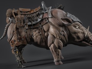 cybernetic boar 3D 模型