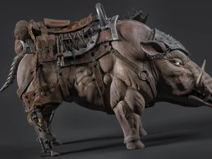 javali cibern&eacute;tico Modelo 3D