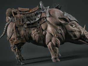 cybernetic boar 3D 模型