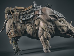 cybernetic boar 3D 模型