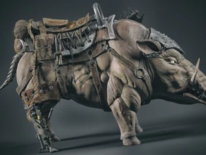 javali cibern&eacute;tico Modelo 3D