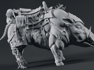 javali cibern&eacute;tico Modelo 3D