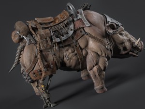 cybernetic boar 3D 模型