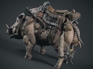 cybernetic boar 3D 模型