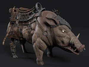 cybernetic boar 3D 模型