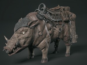 cybernetic boar 3D 模型
