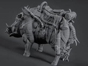 javali cibern&eacute;tico Modelo 3D