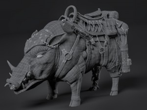 cybernetic boar 3D 模型