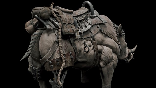 cybernetic boar 3D 模型 .c4d .max .obj .3ds .fbx .stl .blend
