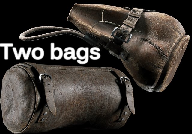 two bags 3D 模型 .c4d .max .obj .3ds .fbx .stl .blend 