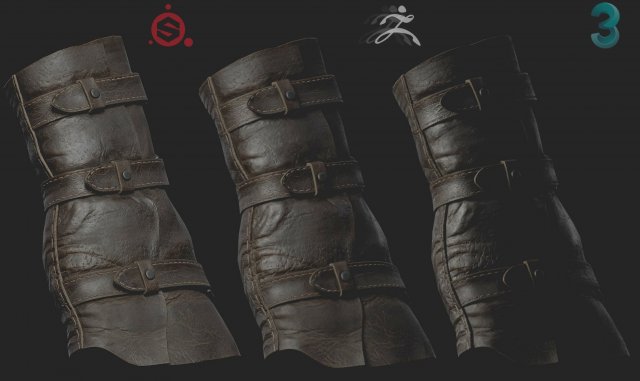 leather glove 3D Модель .c4d .max .obj .3ds .fbx .stl .blend 