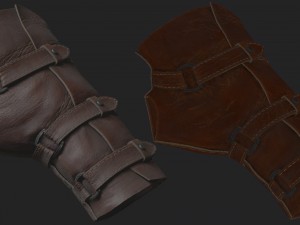 leather glove 3D Модель