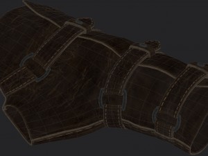 leather glove 3D Модель