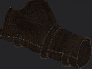 leather glove 3D Модель