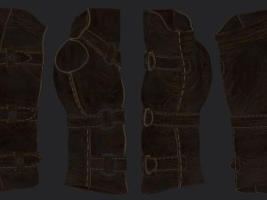 leather glove 3D Модель