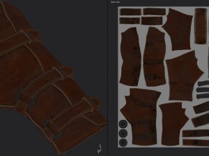 leather glove 3D Модель